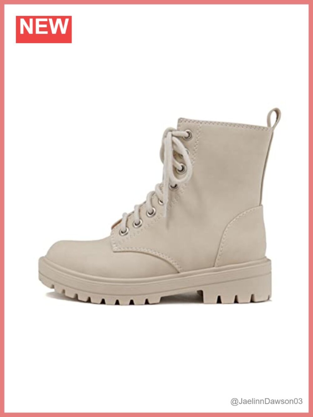 Lace Up Combat Ankle Bootie Block Heel Side Zipper Lug Sole